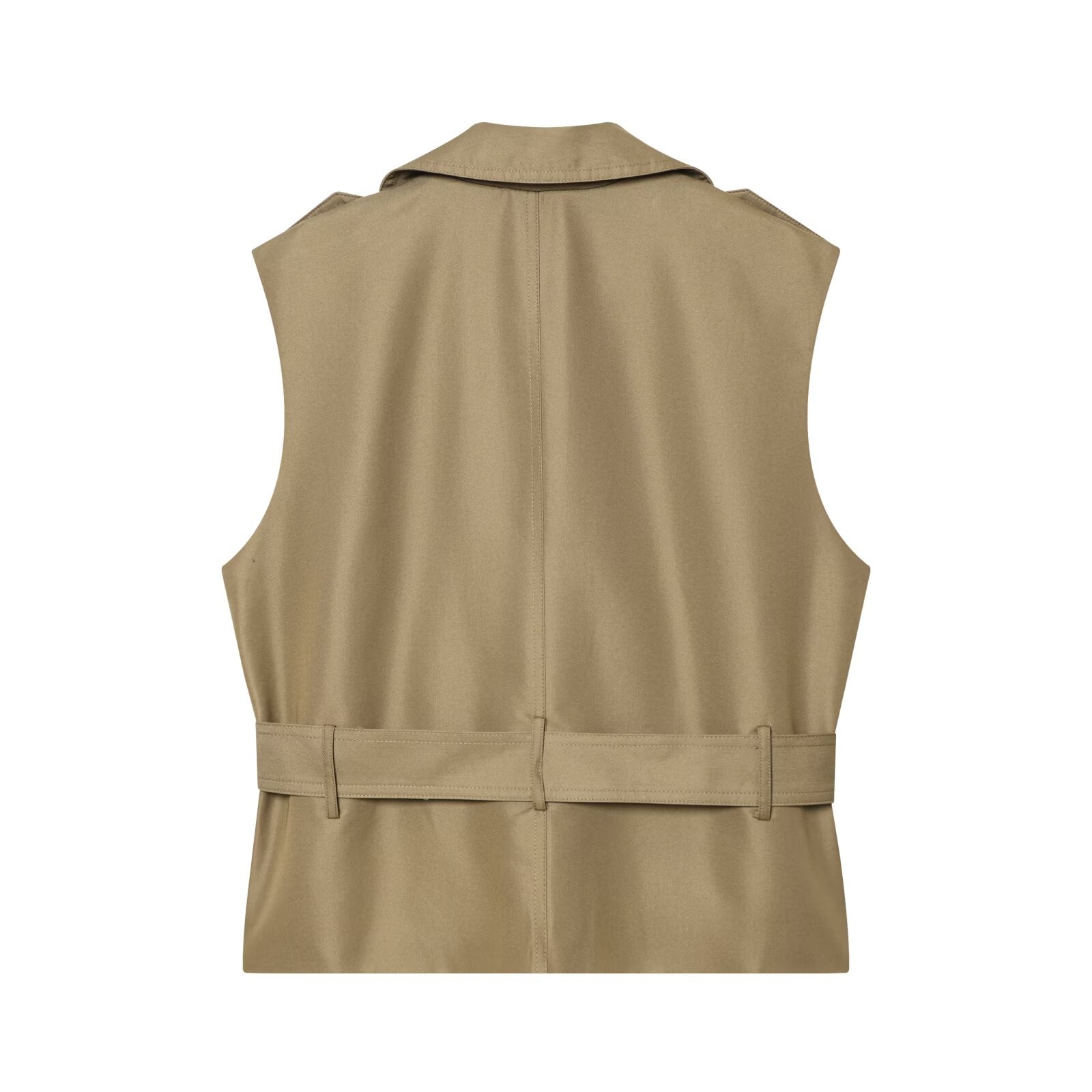 Women's casual double breasted sleeveless vest