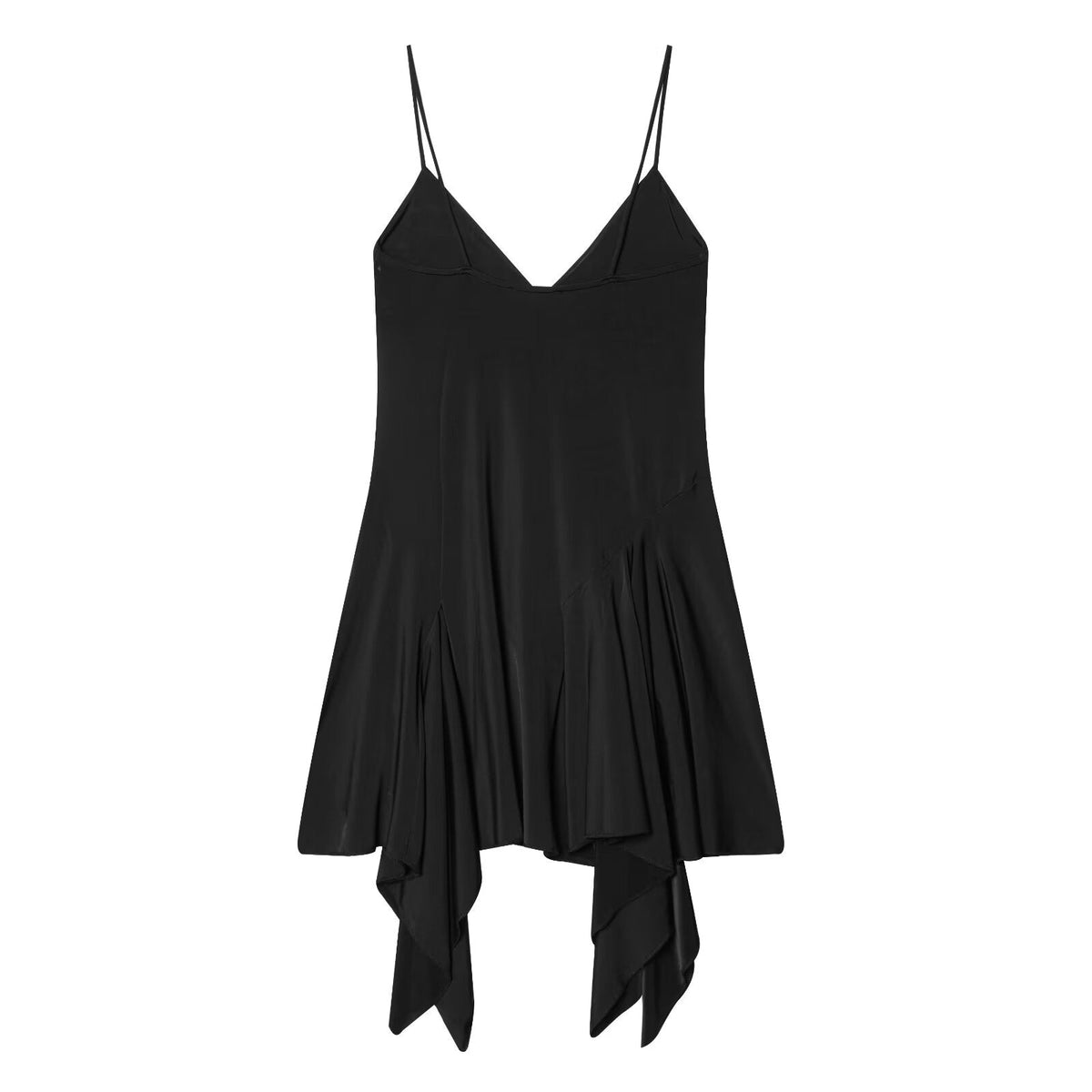 Women's slim asymmetrical suspender dress