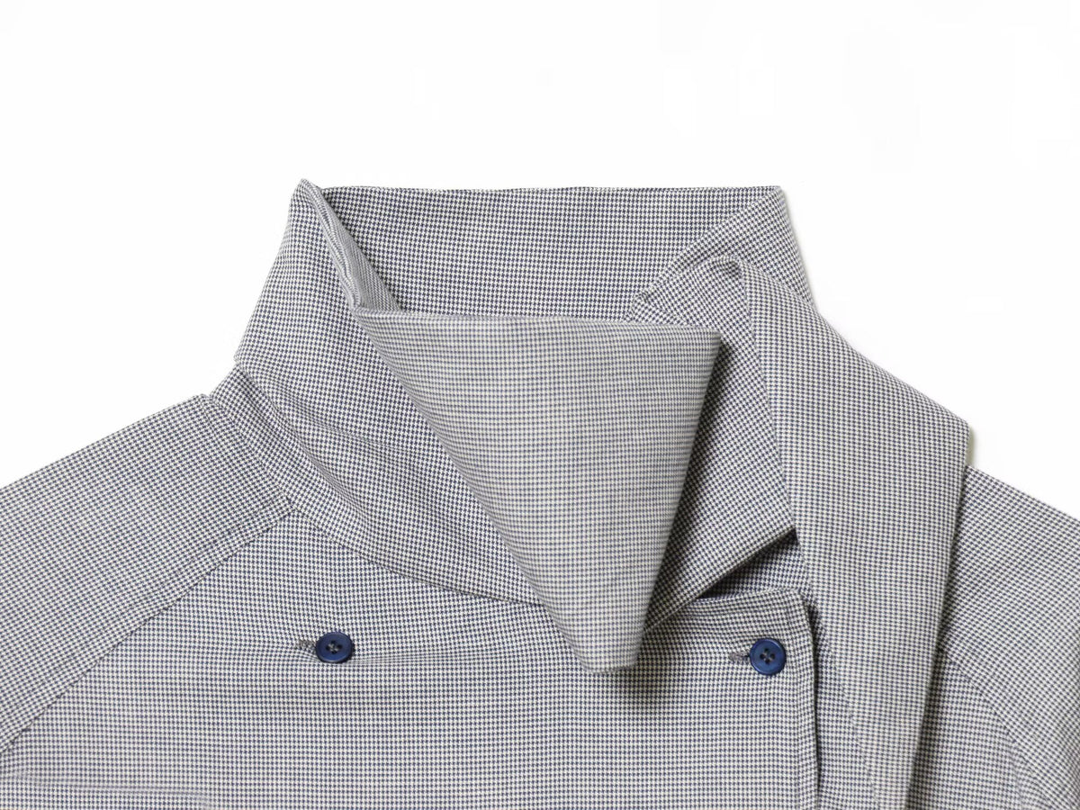 Women's 2026 loose standing collar checkered shirt
