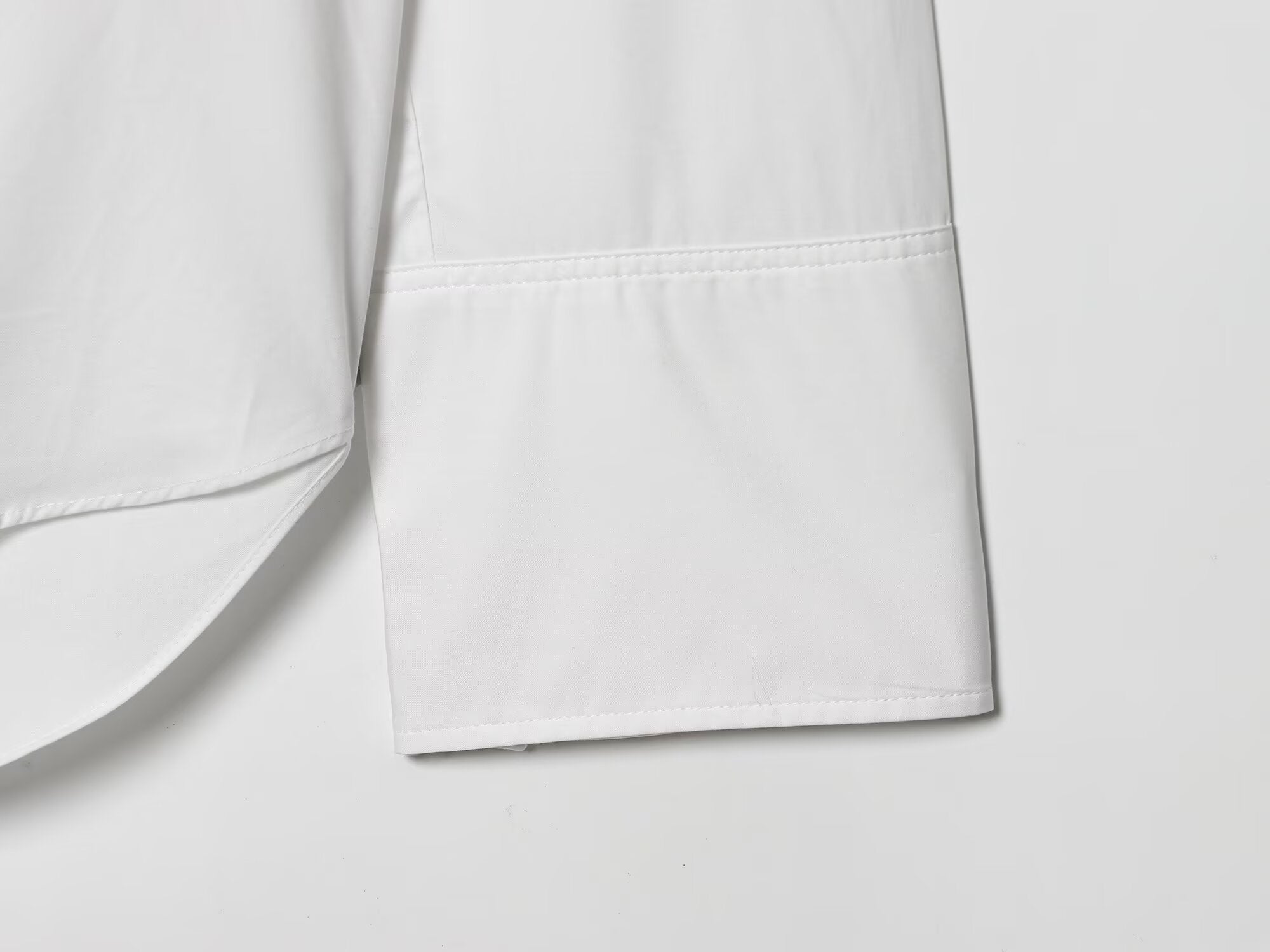 Women's 2026 loose bow decoration poplin shirt