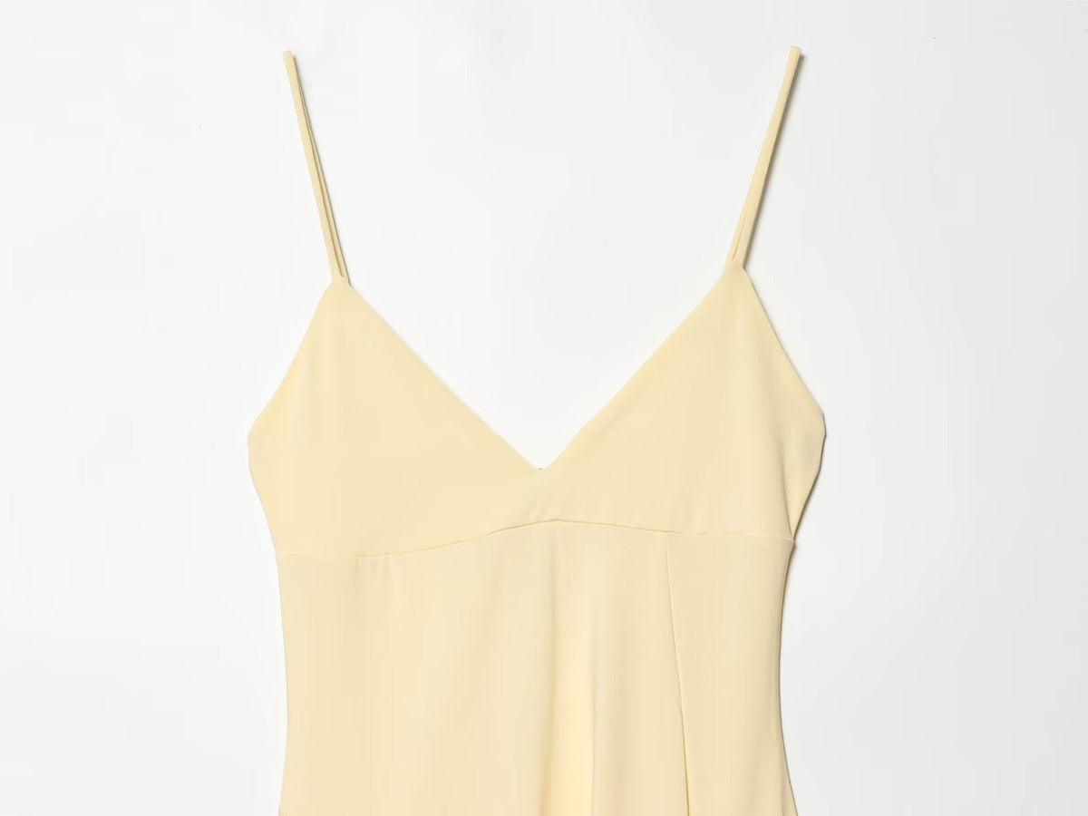 Women's slim asymmetrical suspender dress