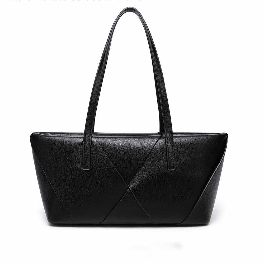 #399 Women's new stitching contrast shoulder bag large commuter handbag