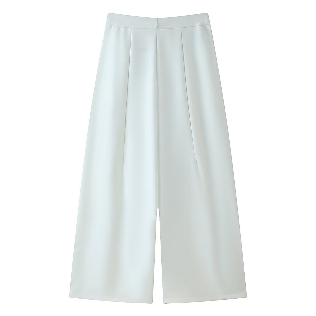 Women's new casual loose zipper pleated trousers