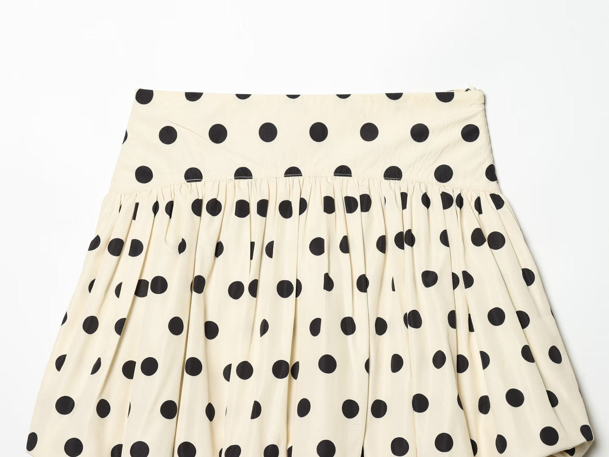 Women's balloon shaped polka dot skirt pants
