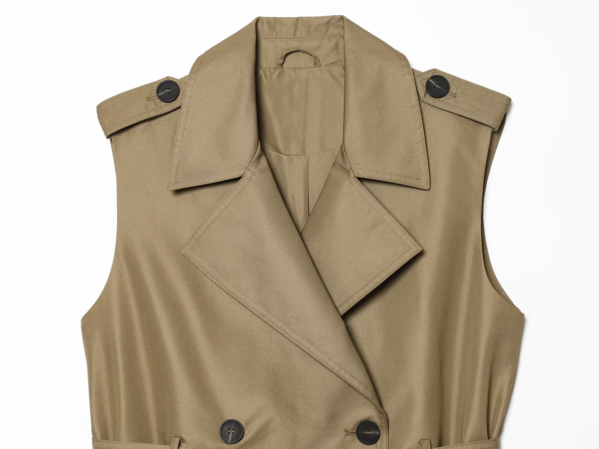 Women's casual double breasted sleeveless vest