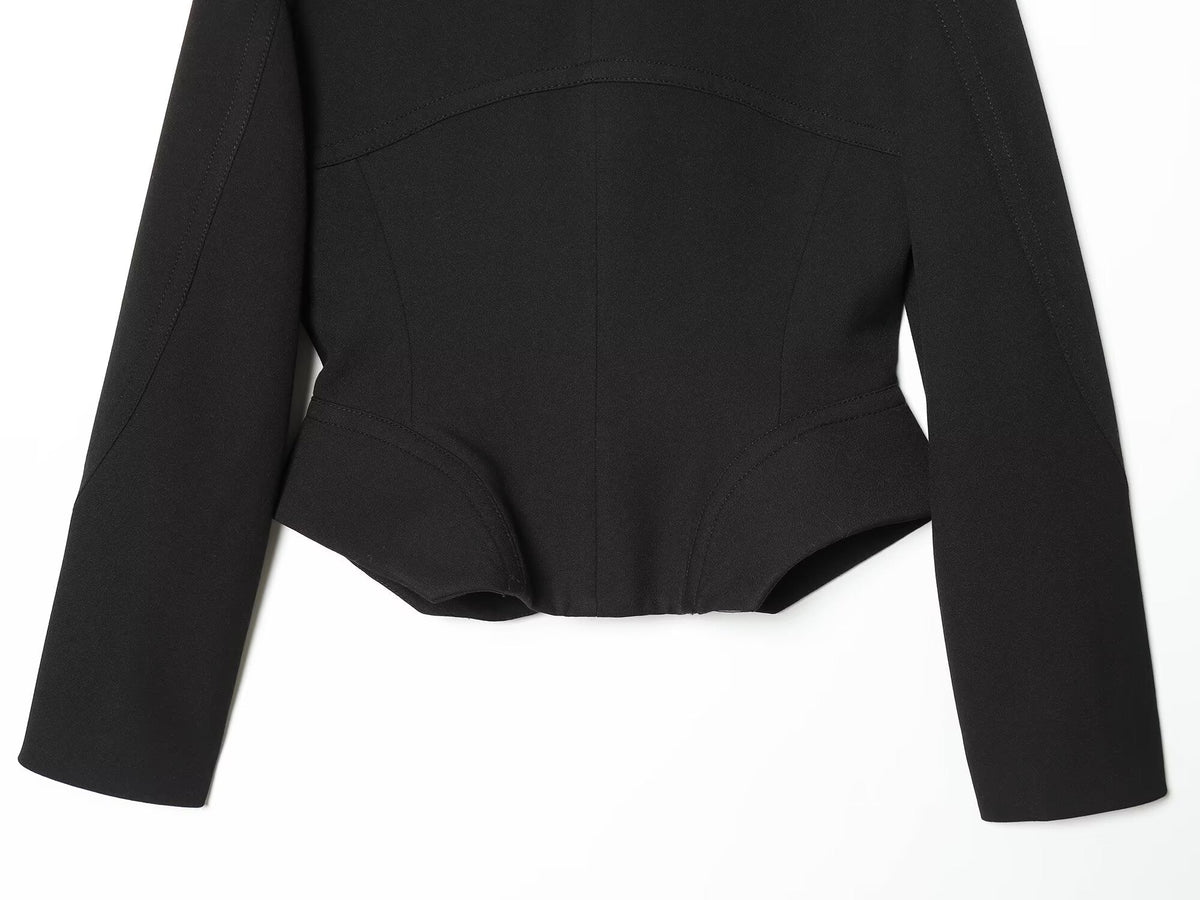 Women's slim single breasted short Blazer Coat