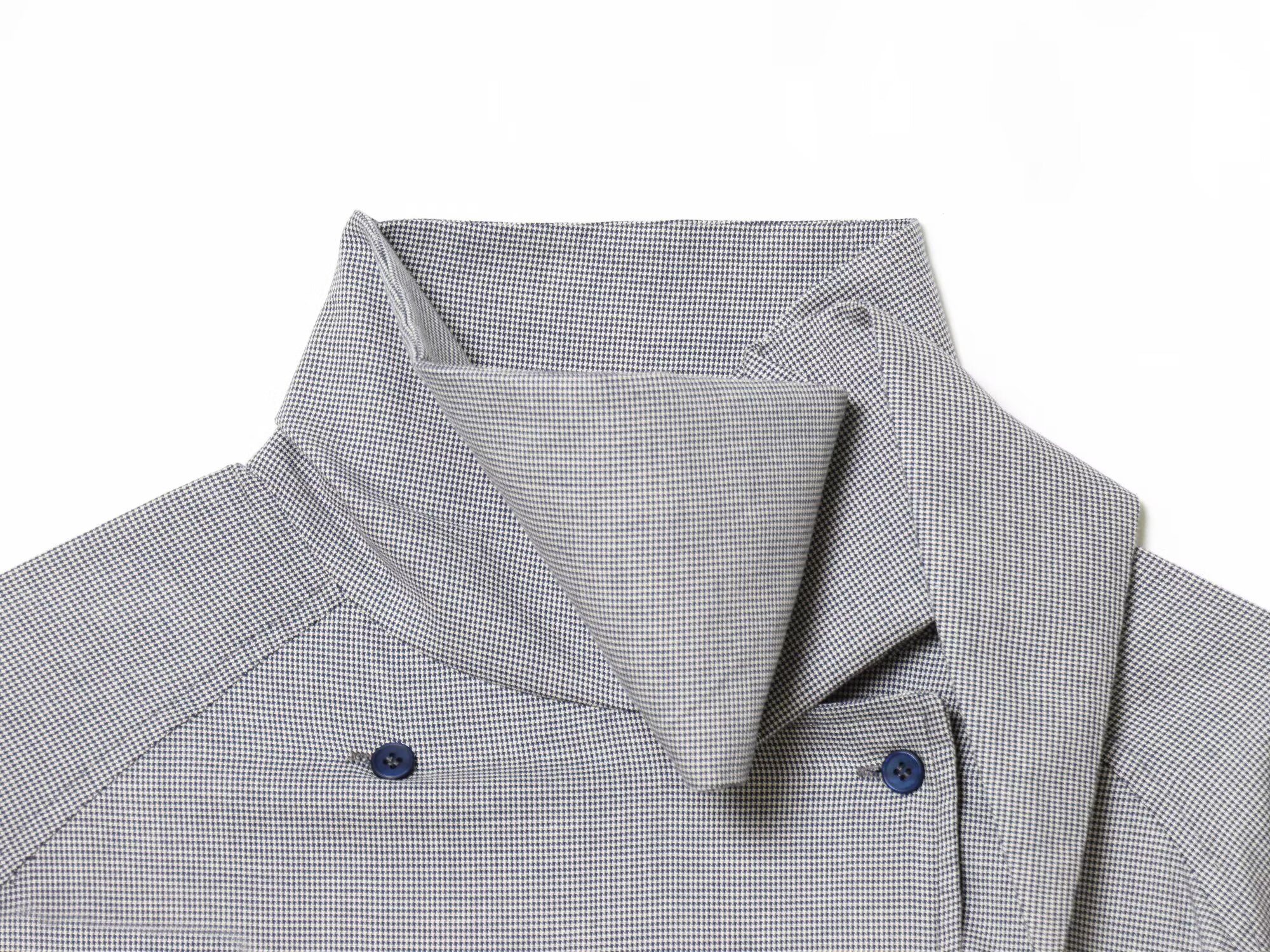 Women's 2026 loose standing collar checkered shirt