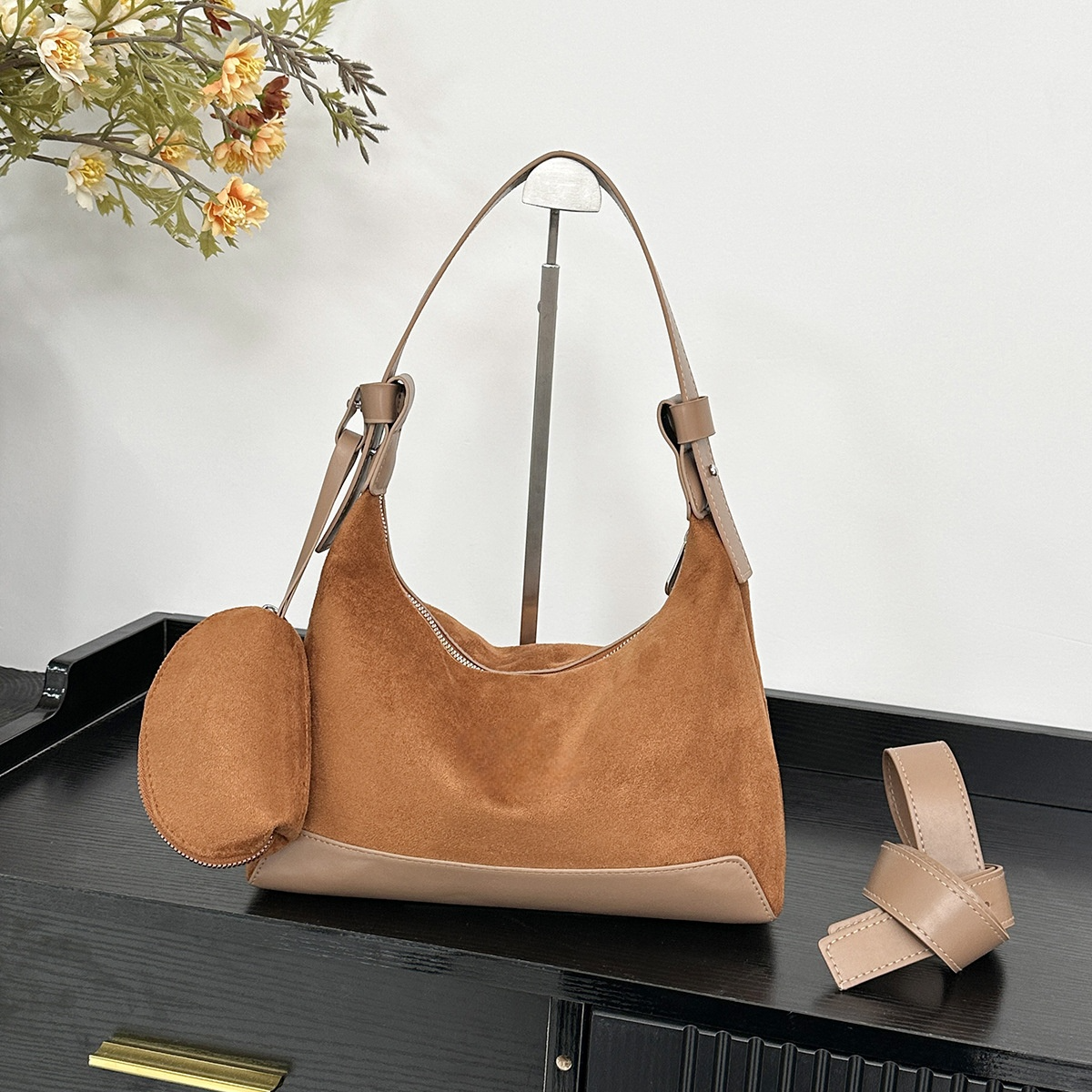 #159 women's new splicing design shoulder slung underarm bag