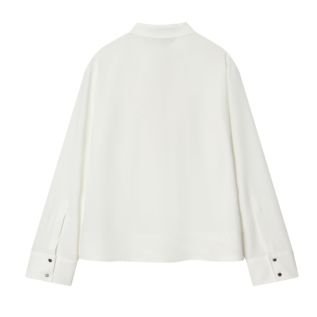 Women's lace up collar pleated shirt