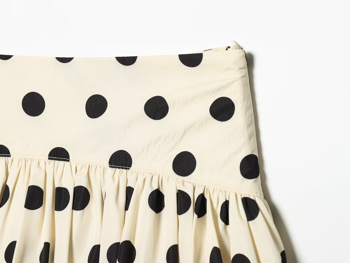 Women's balloon shaped polka dot skirt pants