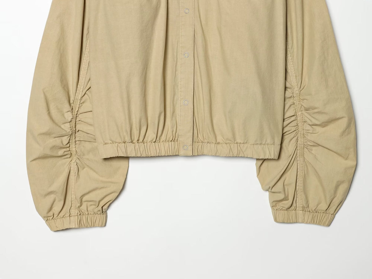 Women's washed effect poplin jacket Coat