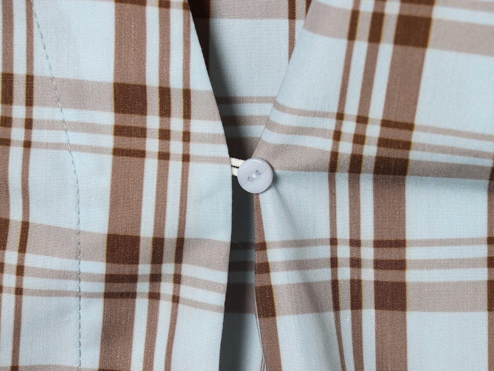 suit Women's 2 pieces pleated poplin plaid shirt+Skirts