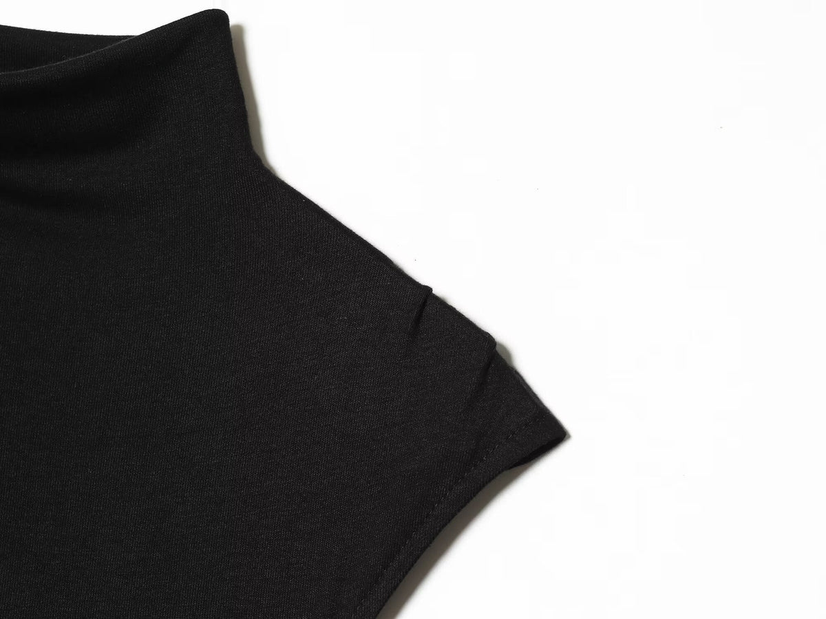 Women's new asymmetric long style pleated top