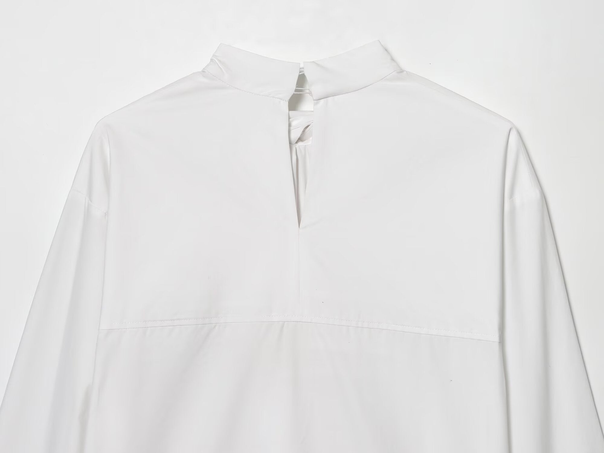 Women's 2026 loose bow decoration poplin shirt