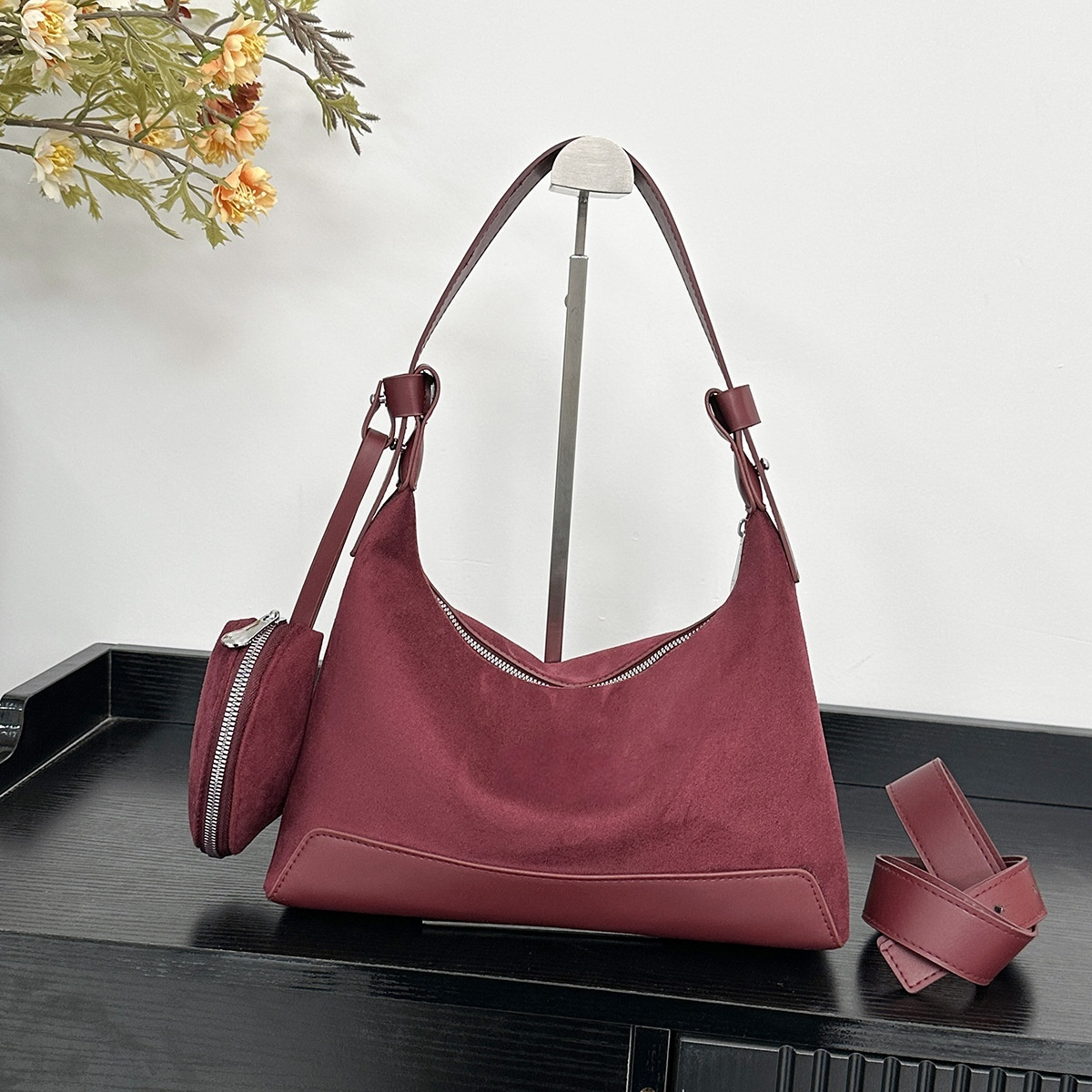 #159 women's new splicing design shoulder slung underarm bag