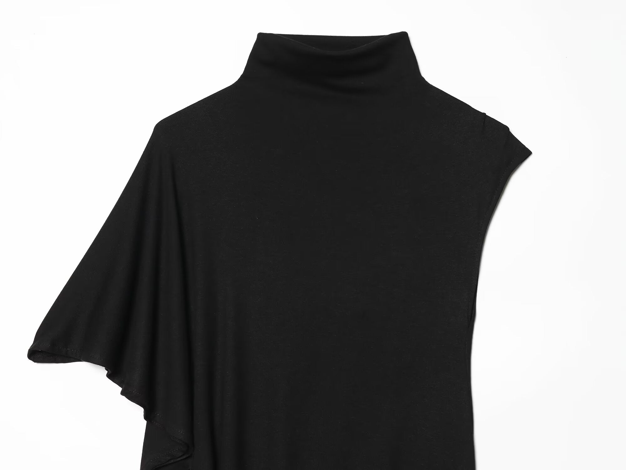 Women's new asymmetric long style pleated top