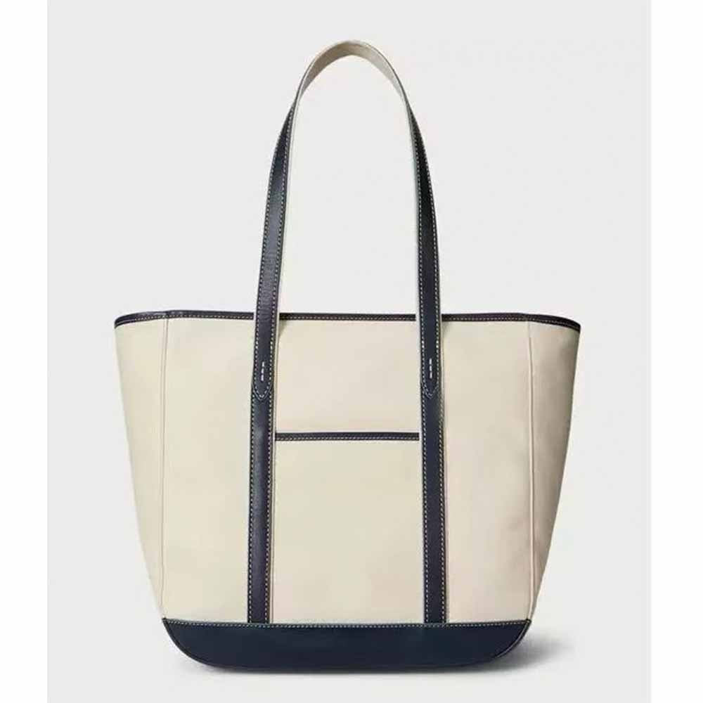 #228 Women's new canvas split shoulder handbag shopping bag