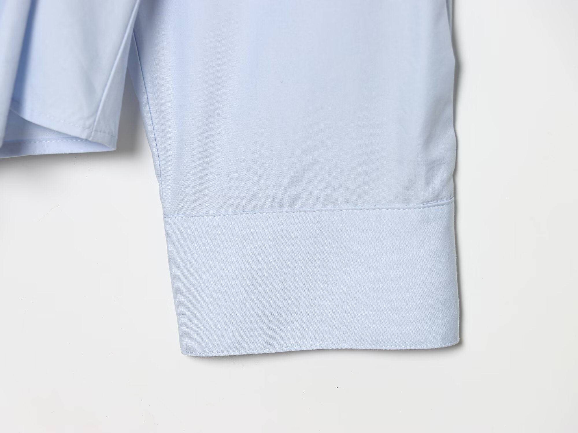 Women's pleated decorative casual poplin shirt