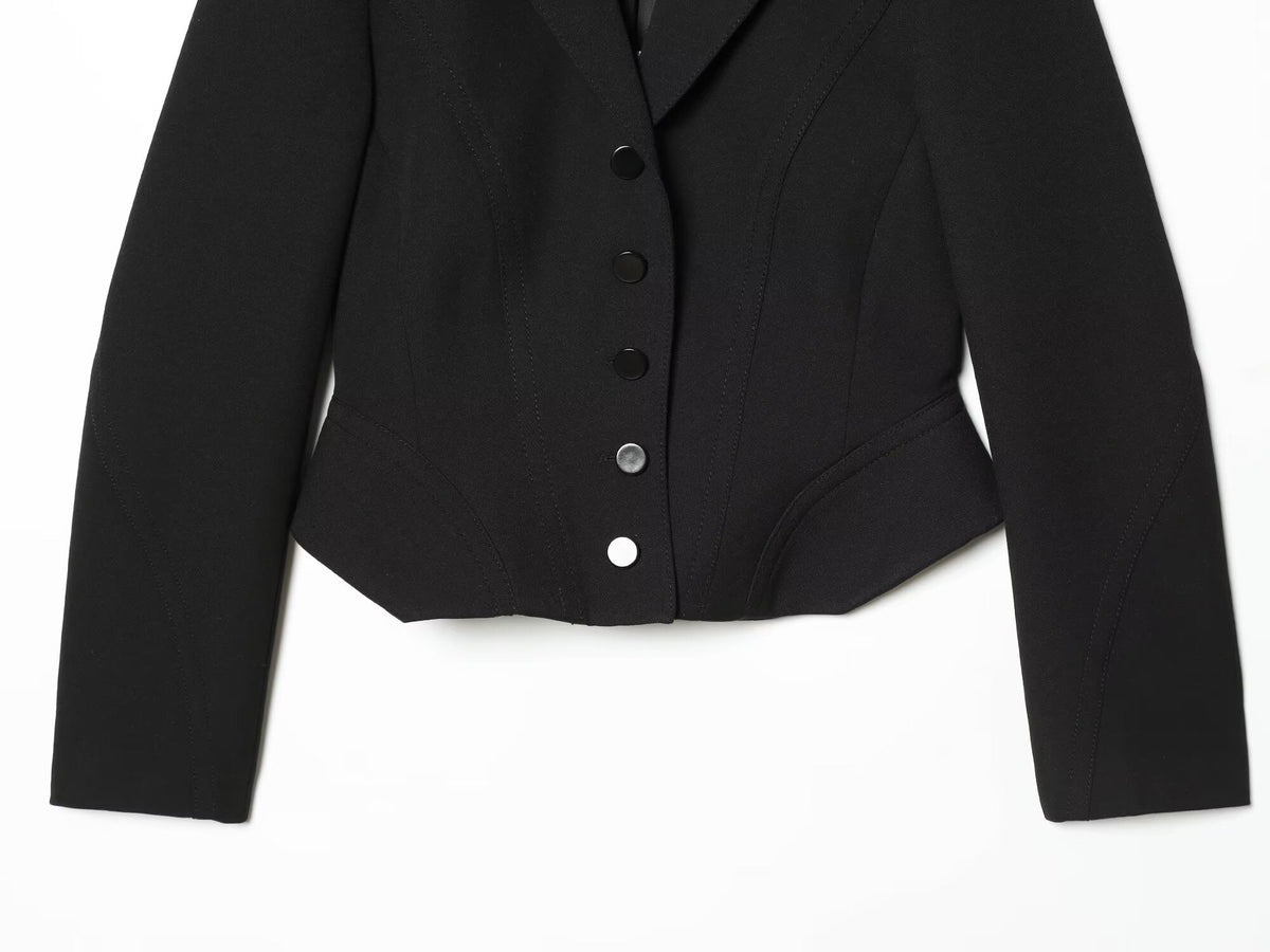 Women's slim single breasted short Blazer Coat
