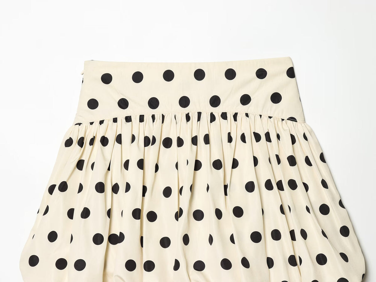 Women's balloon shaped polka dot skirt pants