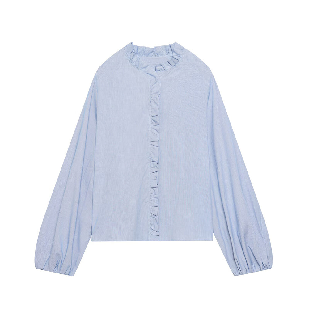 Women's 2026 layered decoration casual poplin shirt